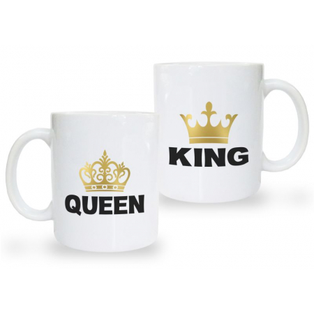 Kubki dla par zakochanych 2 szt King Queen 4
